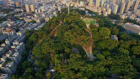 航拍福州乌山历史风貌区