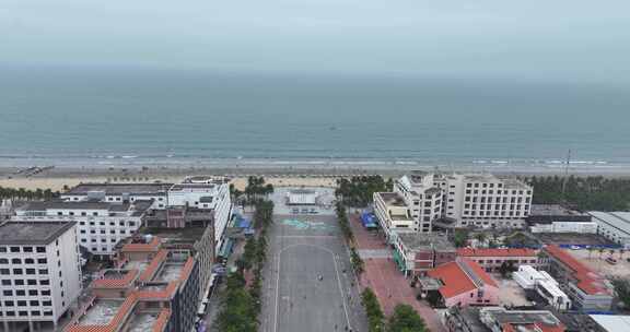 广东茂名海滩航拍