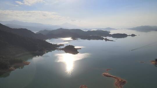 万绿湖 新丰江 河源 水库 青山绿水 生态视频素材模板下载