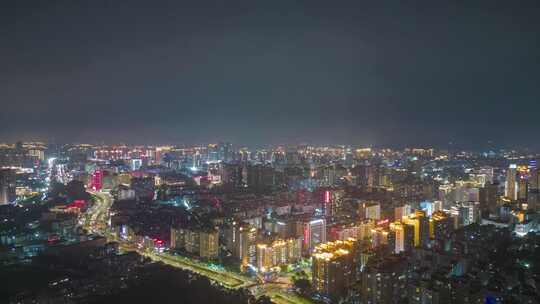 福建泉州夜景延时郑成功公园