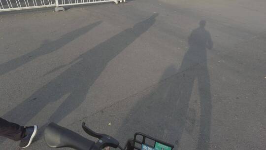 北京骑单车意境镜头4K实拍视频素材模板下载