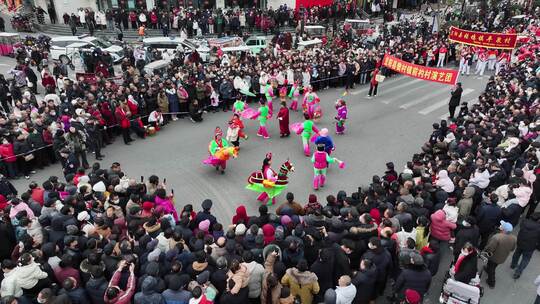 正月十五元宵节文艺表演航拍闹元宵航拍
