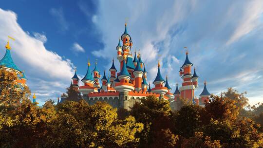 梦幻城堡视频素材模板下载