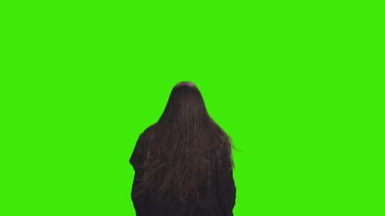 绿屏，女人，跳舞， Chromakey