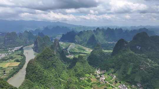 航拍风景 桂林山水 大美中国 壮丽山河