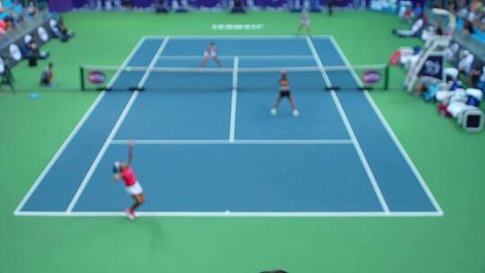 女运动员网球比赛视频素材模板下载
