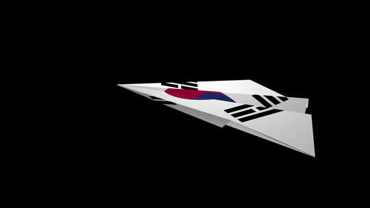 韩国纸飞机韩国国旗V2