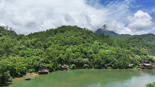 航拍海南五指山景区