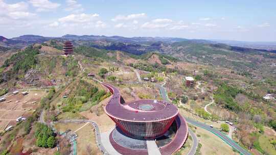 成都龙泉山城市森林公园丹景台丹景阁航拍