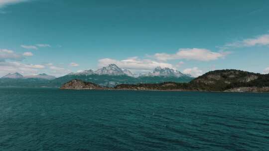 无人机，山脉，阿根廷，海岸线