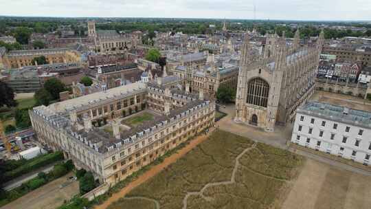 克莱尔学院和国王学院教堂剑桥英国无人机鸟