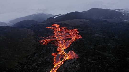 熔岩、玄武岩、火山、无人机