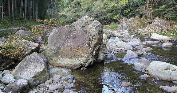 森林山涧山泉水溪流 浙东小九寨