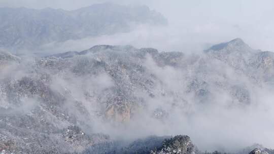 南太行伏牛山雪景雾凇云海自然风光