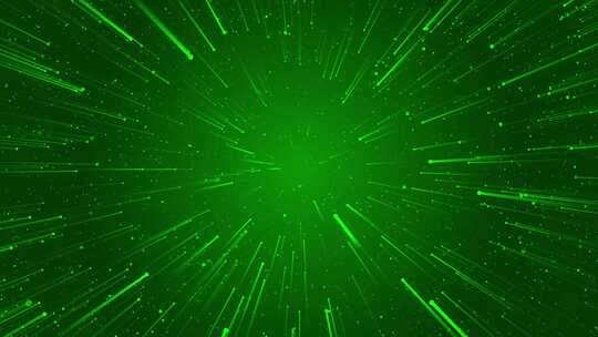 绿色粒子聚集 粒子光线 青色背景