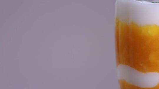 芒果酸奶代餐奶昔视频素材模板下载