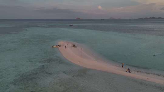 HDR印尼岛屿沙洲沙滩航拍海滨自然风光