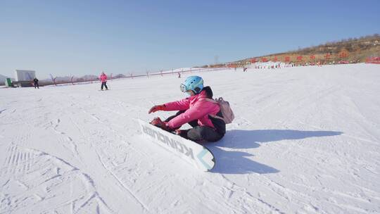 学习滑雪