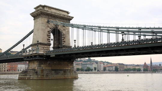 布达佩斯城链子桥特写镜头