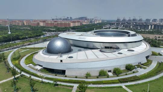 上海天文馆环绕航拍空镜