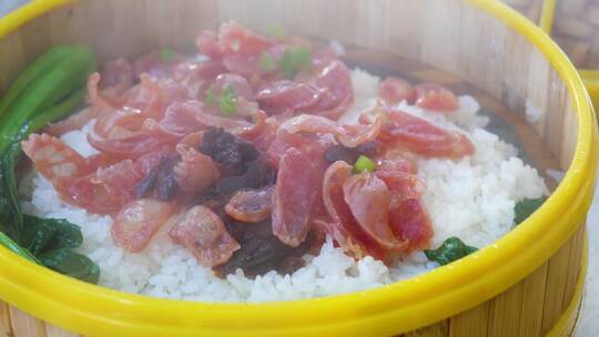 腊肉饭 食物 美食 主食 大米饭