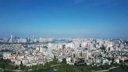 广东惠州城市大景航拍