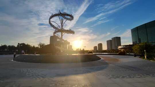 上海松江区五龙湖公园城市公园人文景观雕塑
