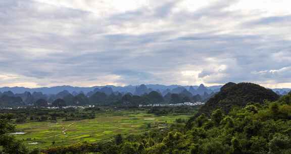 【8K延时】广西桂林山水乌龙泉黄昏日落