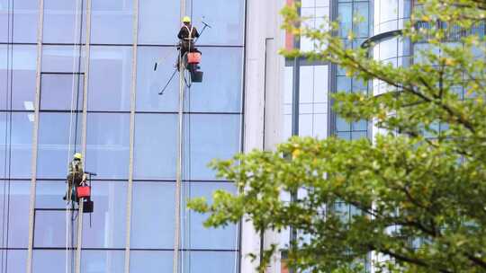 外墙清洗城市高楼绿化高空作业