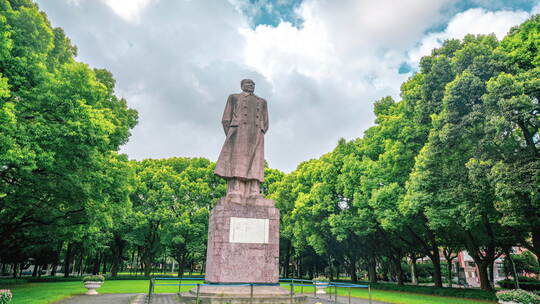 毛泽东雕像延时视频素材模板下载
