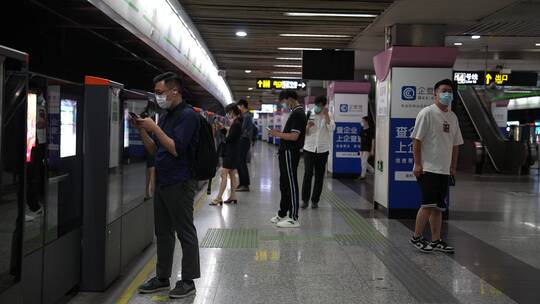 地铁月台空镜视频素材模板下载