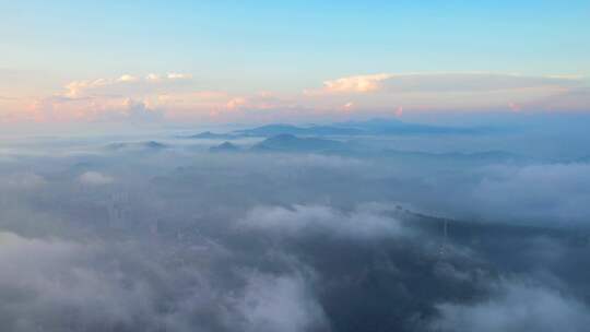 惠州惠城高榜山云雾前推大景