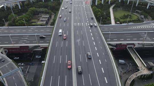 上海汶水路立交桥4K航拍原素材视频素材模板下载