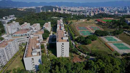 航拍福州大学铜盘校区