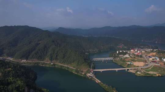 山水风景自然风光航拍山水乡村