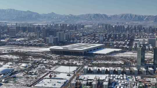 航拍雪景 唯美冬日空镜 立冬 冬至节气