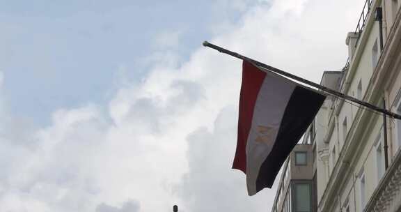 英国伦敦贝尔格莱维亚的埃及国旗