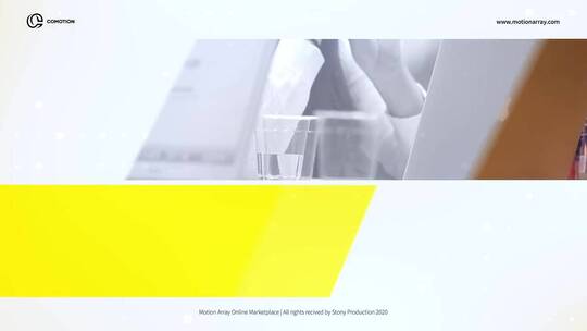 轻松黄色简约企业幻灯片宣传展示AE模板