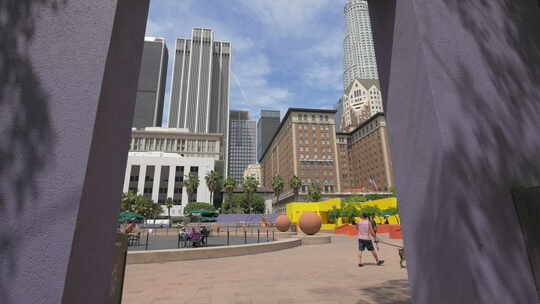 潘兴广场的摩天大楼视频素材模板下载