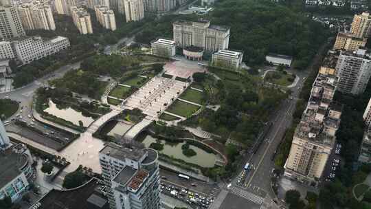 重庆北碚区人民政府大楼航拍