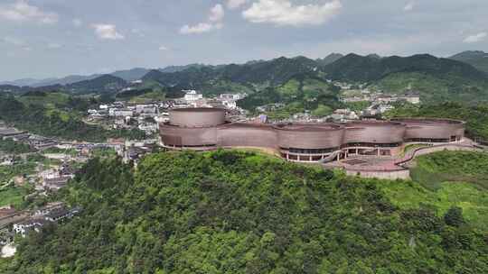 贵州遵义茅台镇茅台天酿景区城市航拍风光