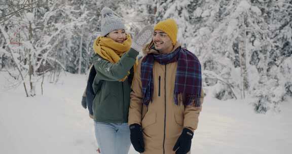 雪，徒步旅行，冬季，森林