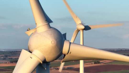 风力发电平原上的新能源大风车视频素材模板下载