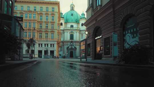 奥地利维也纳街头空镜视频素材模板下载