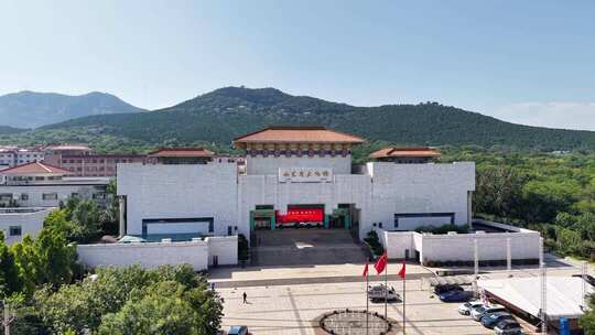 山东省文化馆建筑全景俯拍