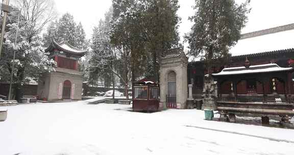 护国兴教寺雪景 寺院  唐三藏寺院