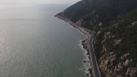 航拍沿海公路