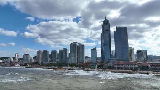 烟台海边风浪