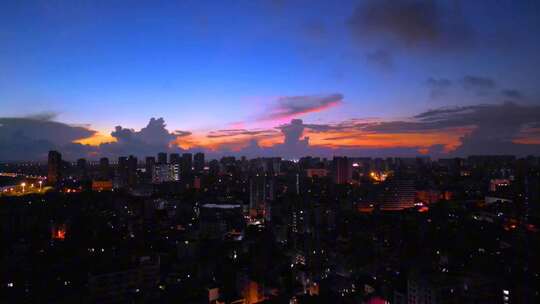 夏天 晚霞 云层 黄昏 日落 天空 海南 空镜