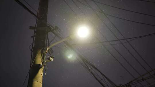 雨夜 路灯